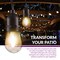 Newhouse Lighting - Outdoor 48-ft String Lights w/(16) Plastic LED Filament Bulbs Included CSTRINGLED18P - alternate 2
